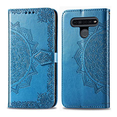 Coque Portefeuille Livre Cuir Etui Clapet L05 pour LG K41S Bleu Ciel