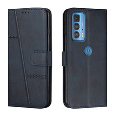 Coque Portefeuille Livre Cuir Etui Clapet L05 pour Motorola Moto Edge 20 Pro 5G Bleu