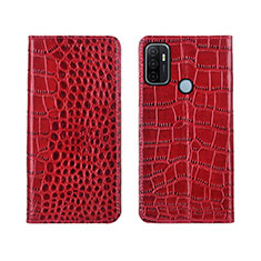 Coque Portefeuille Livre Cuir Etui Clapet L05 pour Oppo A33 Rouge