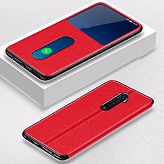 Coque Portefeuille Livre Cuir Etui Clapet L05 pour Oppo Reno2 Rouge