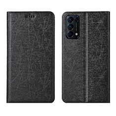 Coque Portefeuille Livre Cuir Etui Clapet L05 pour Oppo Reno5 5G Noir