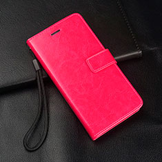 Coque Portefeuille Livre Cuir Etui Clapet L05 pour Realme XT Rose Rouge