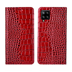 Coque Portefeuille Livre Cuir Etui Clapet L05 pour Samsung Galaxy A42 5G Rouge