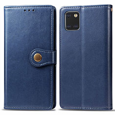 Coque Portefeuille Livre Cuir Etui Clapet L05 pour Samsung Galaxy A81 Bleu