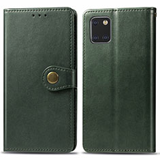 Coque Portefeuille Livre Cuir Etui Clapet L05 pour Samsung Galaxy A81 Vert