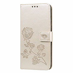 Coque Portefeuille Livre Cuir Etui Clapet L05 pour Samsung Galaxy M31 Prime Edition Or