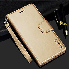 Coque Portefeuille Livre Cuir Etui Clapet L05 pour Samsung Galaxy S21 5G Or