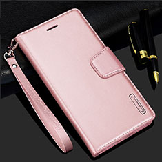 Coque Portefeuille Livre Cuir Etui Clapet L05 pour Samsung Galaxy S21 FE 5G Or Rose