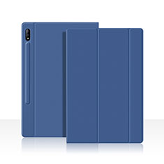 Coque Portefeuille Livre Cuir Etui Clapet L05 pour Samsung Galaxy Tab S7 11 Wi-Fi SM-T870 Bleu