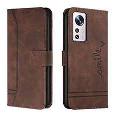 Coque Portefeuille Livre Cuir Etui Clapet L05 pour Xiaomi Mi 12 Pro 5G Marron