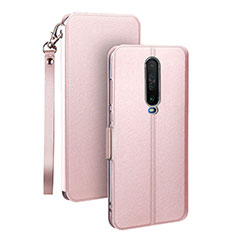 Coque Portefeuille Livre Cuir Etui Clapet L05 pour Xiaomi Poco X2 Or Rose