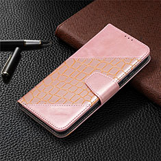 Coque Portefeuille Livre Cuir Etui Clapet L05 pour Xiaomi Redmi 10A 4G Or Rose