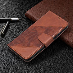 Coque Portefeuille Livre Cuir Etui Clapet L05 pour Xiaomi Redmi 9C NFC Marron