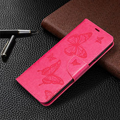 Coque Portefeuille Livre Cuir Etui Clapet L05 pour Xiaomi Redmi Note 9S Rose Rouge