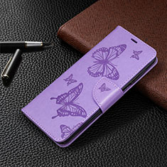 Coque Portefeuille Livre Cuir Etui Clapet L05 pour Xiaomi Redmi Note 9S Violet