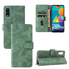 Coque Portefeuille Livre Cuir Etui Clapet L05Z pour Samsung Galaxy A02 Vert