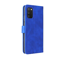 Coque Portefeuille Livre Cuir Etui Clapet L05Z pour Samsung Galaxy A03s Bleu