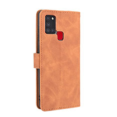 Coque Portefeuille Livre Cuir Etui Clapet L05Z pour Samsung Galaxy A21s Marron