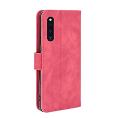 Coque Portefeuille Livre Cuir Etui Clapet L05Z pour Samsung Galaxy A41 SC-41A Rose Rouge