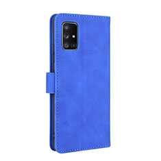 Coque Portefeuille Livre Cuir Etui Clapet L05Z pour Samsung Galaxy A51 4G Bleu