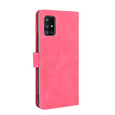 Coque Portefeuille Livre Cuir Etui Clapet L05Z pour Samsung Galaxy A51 4G Rose Rouge