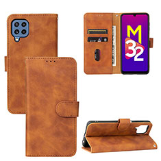 Coque Portefeuille Livre Cuir Etui Clapet L05Z pour Samsung Galaxy M32 4G Marron