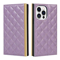 Coque Portefeuille Livre Cuir Etui Clapet L06 pour Apple iPhone 14 Pro Violet