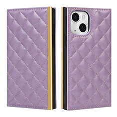 Coque Portefeuille Livre Cuir Etui Clapet L06 pour Apple iPhone 14 Violet