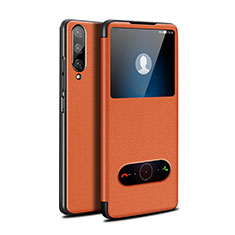 Coque Portefeuille Livre Cuir Etui Clapet L06 pour Huawei Honor 9X Pro Orange