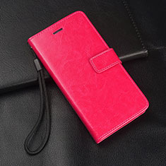 Coque Portefeuille Livre Cuir Etui Clapet L06 pour Huawei Honor 9X Rose Rouge