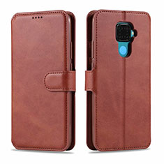 Coque Portefeuille Livre Cuir Etui Clapet L06 pour Huawei Mate 30 Lite Marron