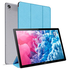 Coque Portefeuille Livre Cuir Etui Clapet L06 pour Huawei MatePad 10.8 Bleu Ciel