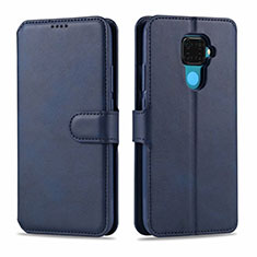 Coque Portefeuille Livre Cuir Etui Clapet L06 pour Huawei Nova 5i Pro Bleu