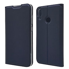 Coque Portefeuille Livre Cuir Etui Clapet L06 pour Huawei Y7 (2019) Bleu