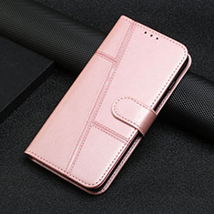 Coque Portefeuille Livre Cuir Etui Clapet L06 pour Motorola Moto Edge 20 Pro 5G Or Rose