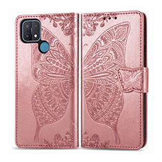 Coque Portefeuille Livre Cuir Etui Clapet L06 pour Oppo A35 Or Rose