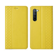 Coque Portefeuille Livre Cuir Etui Clapet L06 pour Oppo K7 5G Jaune