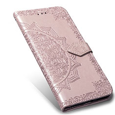 Coque Portefeuille Livre Cuir Etui Clapet L06 pour Realme 6 Pro Or Rose