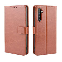 Coque Portefeuille Livre Cuir Etui Clapet L06 pour Realme XT Marron