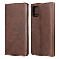 Coque Portefeuille Livre Cuir Etui Clapet L06 pour Samsung Galaxy A71 5G Marron