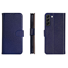 Coque Portefeuille Livre Cuir Etui Clapet L06 pour Samsung Galaxy S22 Plus 5G Bleu