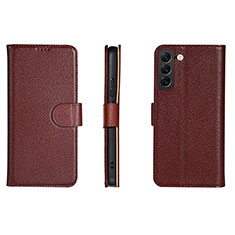 Coque Portefeuille Livre Cuir Etui Clapet L06 pour Samsung Galaxy S22 Plus 5G Vin Rouge