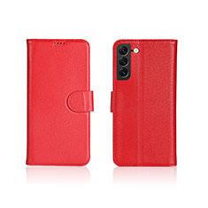 Coque Portefeuille Livre Cuir Etui Clapet L06 pour Samsung Galaxy S25 5G Rouge