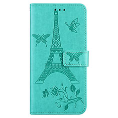 Coque Portefeuille Livre Cuir Etui Clapet L06 pour Sony Xperia 8 Cyan