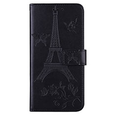 Coque Portefeuille Livre Cuir Etui Clapet L06 pour Sony Xperia 8 Lite Noir