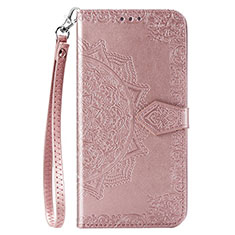 Coque Portefeuille Livre Cuir Etui Clapet L06 pour Vivo V20 Pro 5G Rose