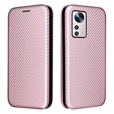 Coque Portefeuille Livre Cuir Etui Clapet L06 pour Xiaomi Mi 12 Lite 5G Or Rose