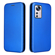 Coque Portefeuille Livre Cuir Etui Clapet L06 pour Xiaomi Mi 12 Pro 5G Bleu
