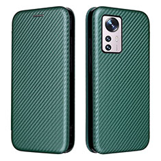 Coque Portefeuille Livre Cuir Etui Clapet L06 pour Xiaomi Mi 12 Pro 5G Vert