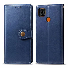 Coque Portefeuille Livre Cuir Etui Clapet L06 pour Xiaomi POCO C3 Bleu